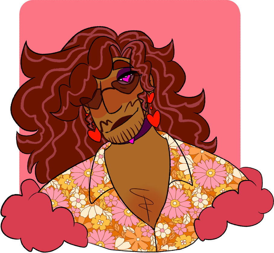 Flat Color Bust w/ Simple Background